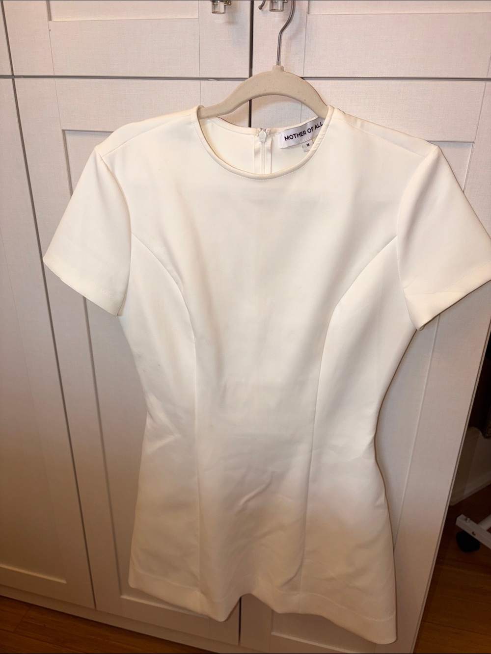 Mother of All Cream Short-Sleeve Shift Dress